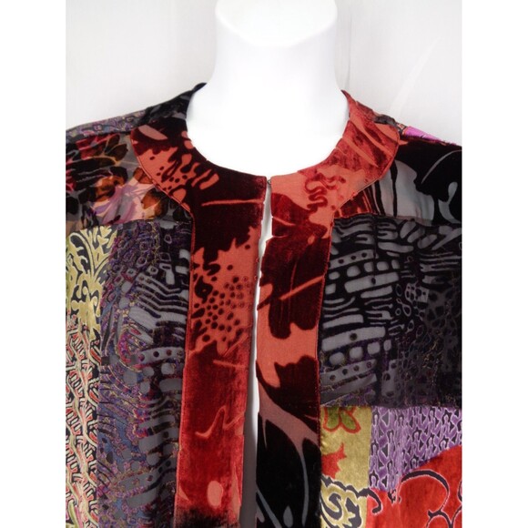 Laura Ashley Woman Velvet Burnout Top Plus Size 2X Silk Rayon Blend Whimsigoth - Picture 5 of 16